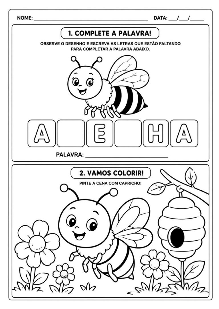 atividades sobre abelhas para imprimir pdf página 3